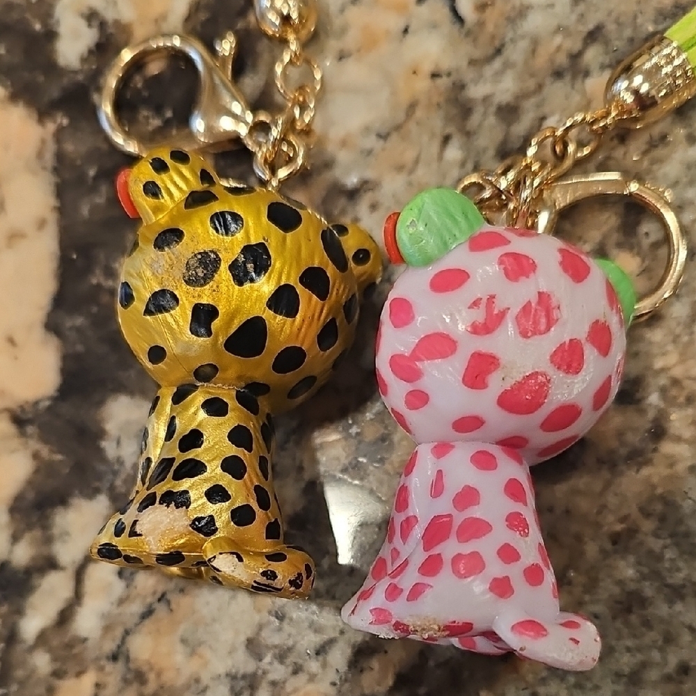 Ty Pink and Yellow Spotted Animal Keychain Set - Picture 5 of 7